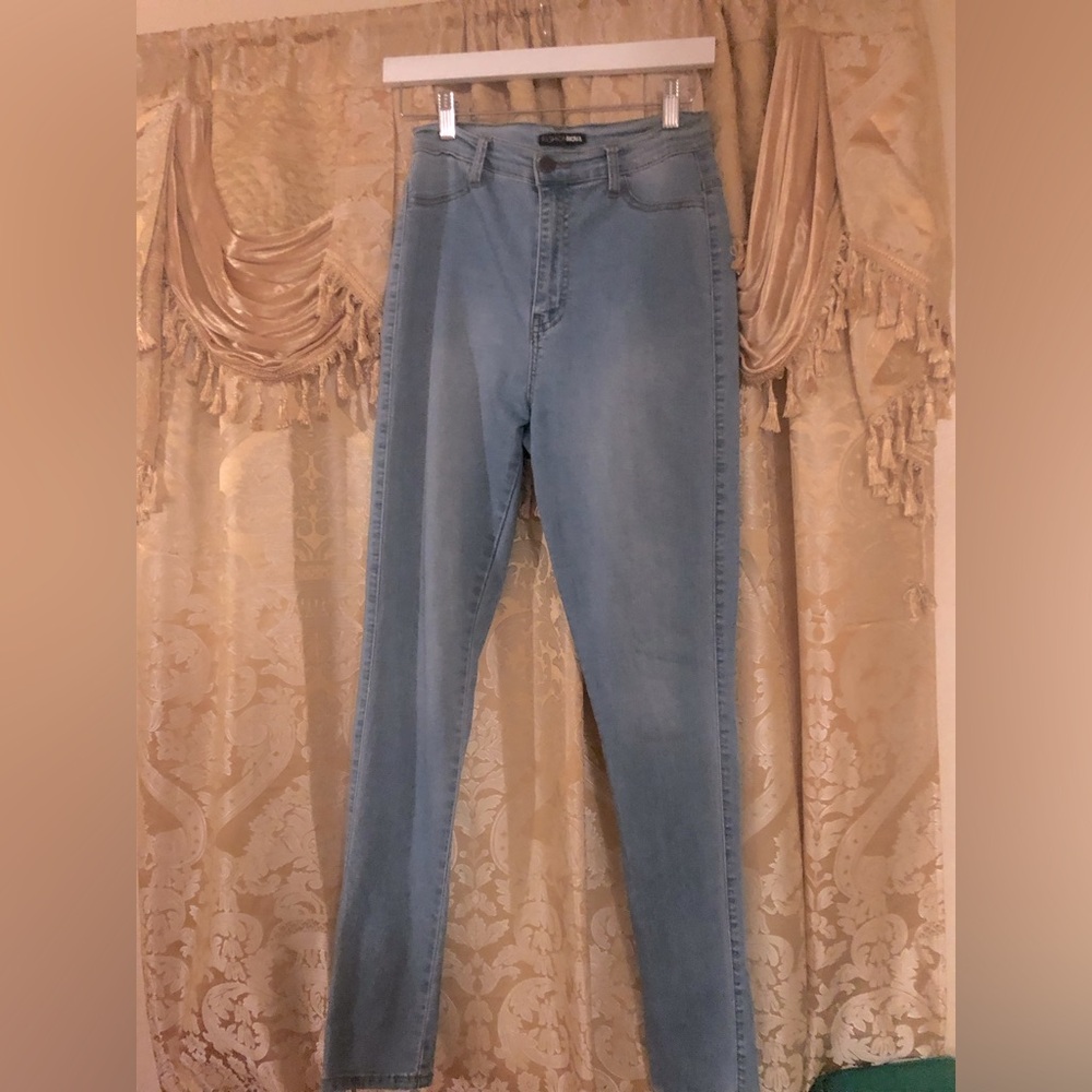 Fashion nova classic high waisted skinny jeans - light blue wash